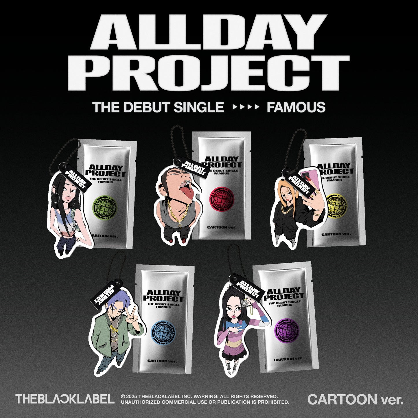 [LUCKY DRAW] ALLDAY PROJECT The Debut Single 'FAMOUS' CARTOON ver. (5種セット)