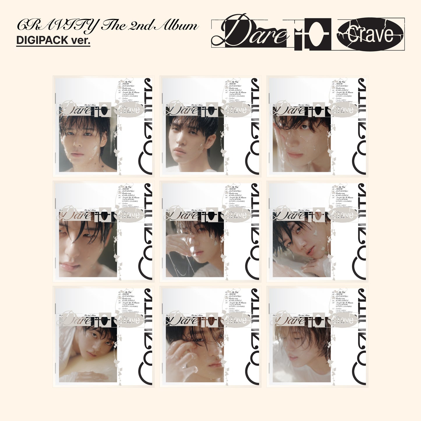 CRAVITY The 2nd Album [Dare to Crave] DIGIPACK ver. (9種セット)