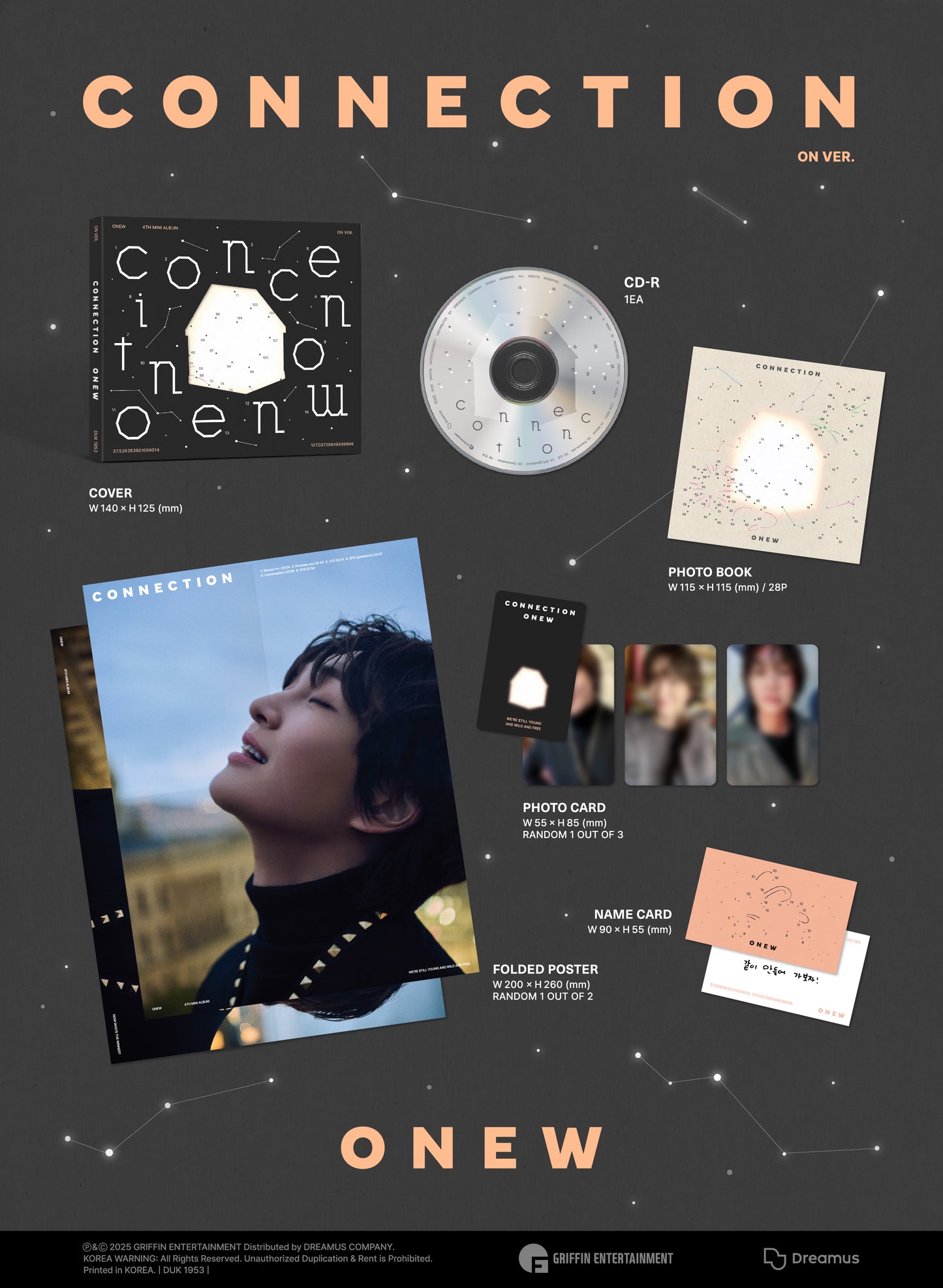 ONEW 4th EP CONNECTION (Digipack Ver.)(Random)